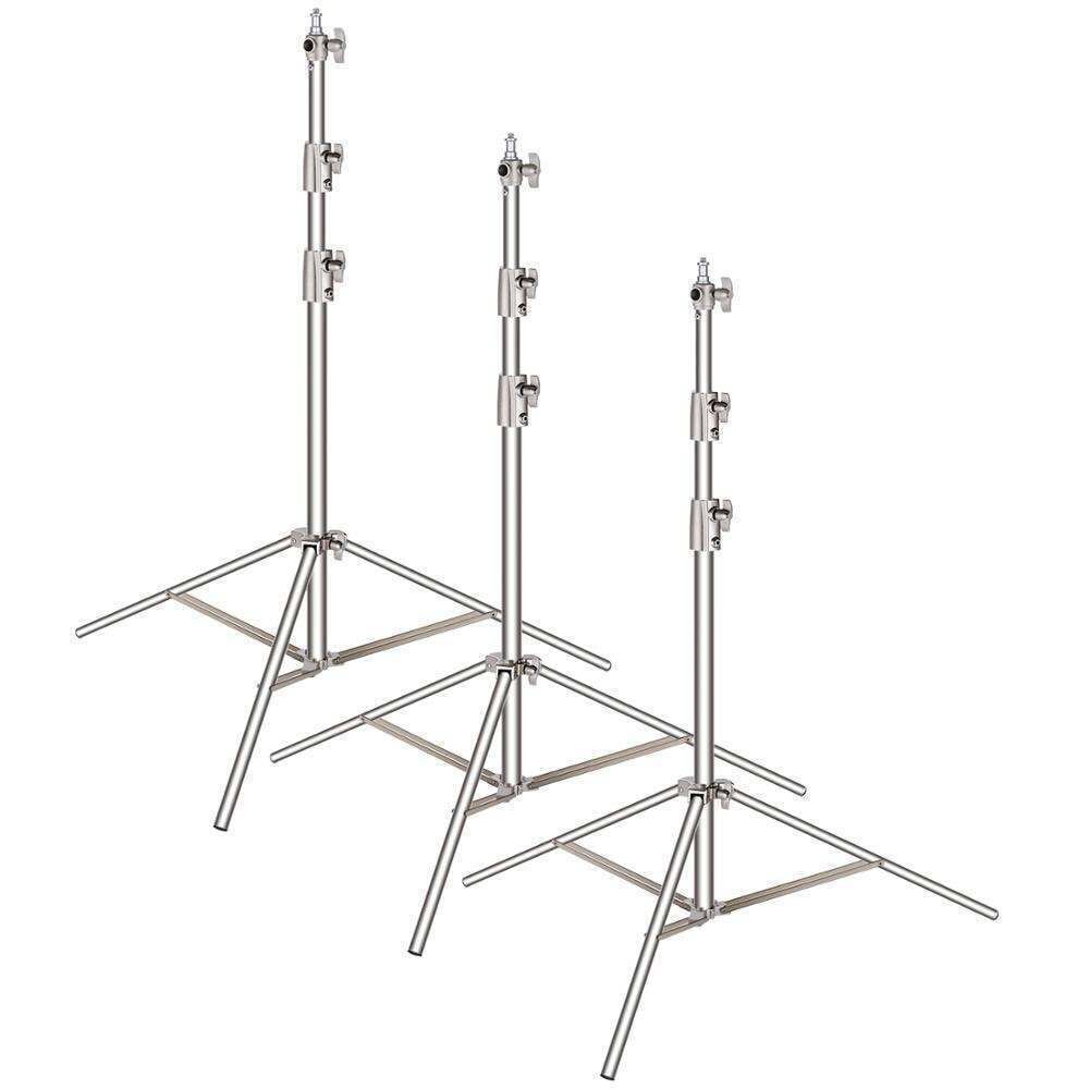 3Pcs 260cm Heavy Duty Stainless Steel Light Stand for Photo and Video 3Pcs 260cm Heavy Duty Stainless Steel Light Stand for Photo and Video