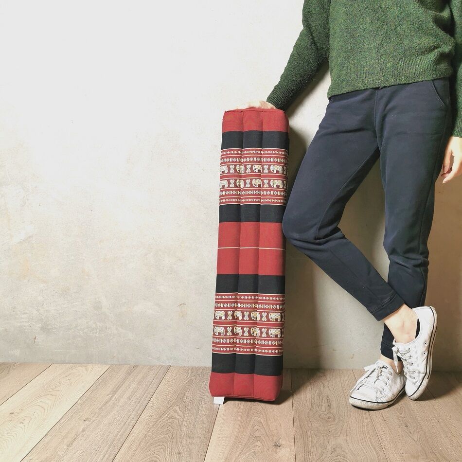 80cm Long Bolster Yoga Block/Prop Natural Kapok FilledRedEle 80cm Long Bolster Yoga Block/Prop Natural Kapok FilledRedEle