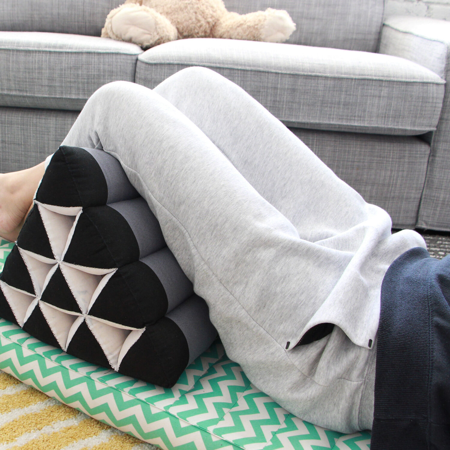 Thai Triangle Pillow Backrest Cushion Kapok Filled BlueEle Thai Triangle Pillow Backrest Cushion Kapok Filled BlueEle