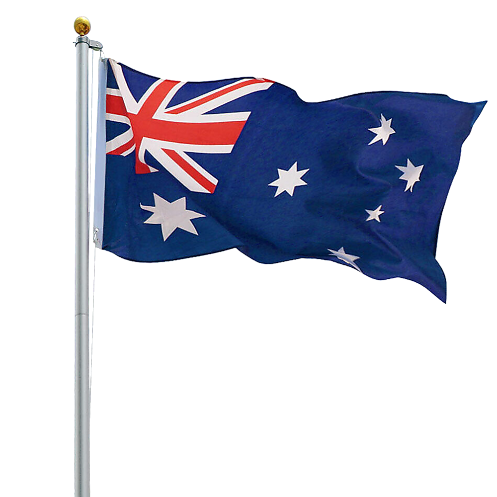 6.0m Flag Pole Full Set / Kit w Australian Flag 6.0m Flag Pole Full Set / Kit w Australian Flag