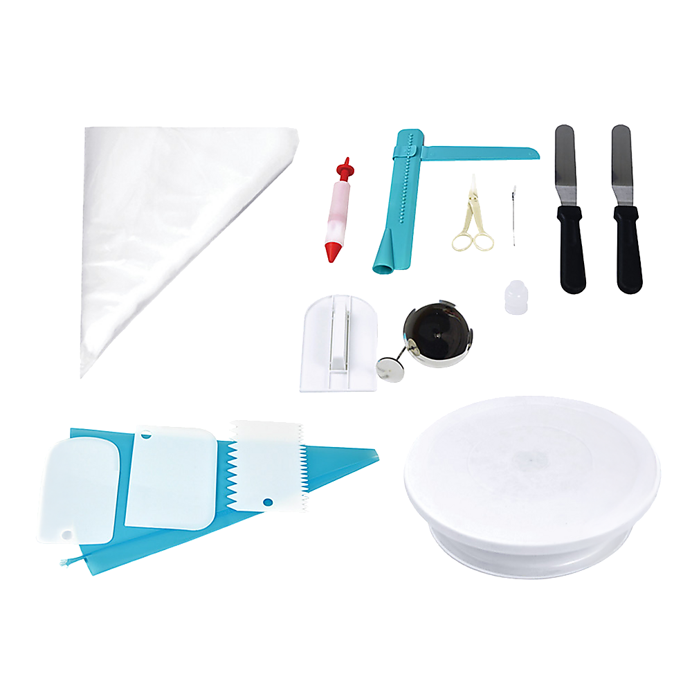 164Pcs Cake Decorating Kit Turntable Rotating Baking Flower Icing Piping Nozzles 164Pcs Cake Decorating Kit Turntable Rotating Baking Flower Icing Piping Nozzles