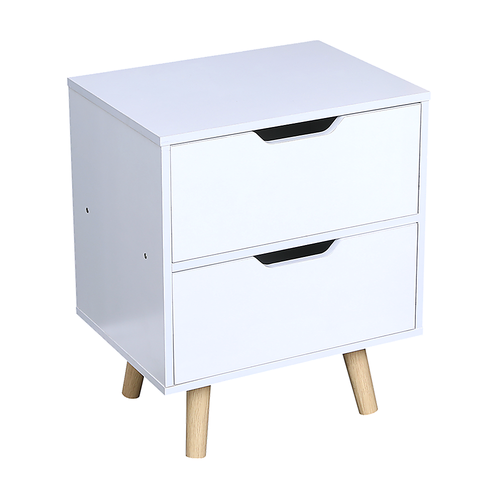 Wooden Bedside Table 2 Drawers Cabinet Storage Night Stand Wooden Bedside Table 2 Drawers Cabinet Storage Night Stand