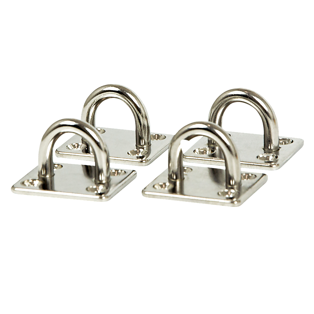 4X M6 304 Stainless Steel Oblong Pad Eye Plate Marine Hardware Staple Hook 4X M6 304 Stainless Steel Oblong Pad Eye Plate Marine Hardware Staple Hook