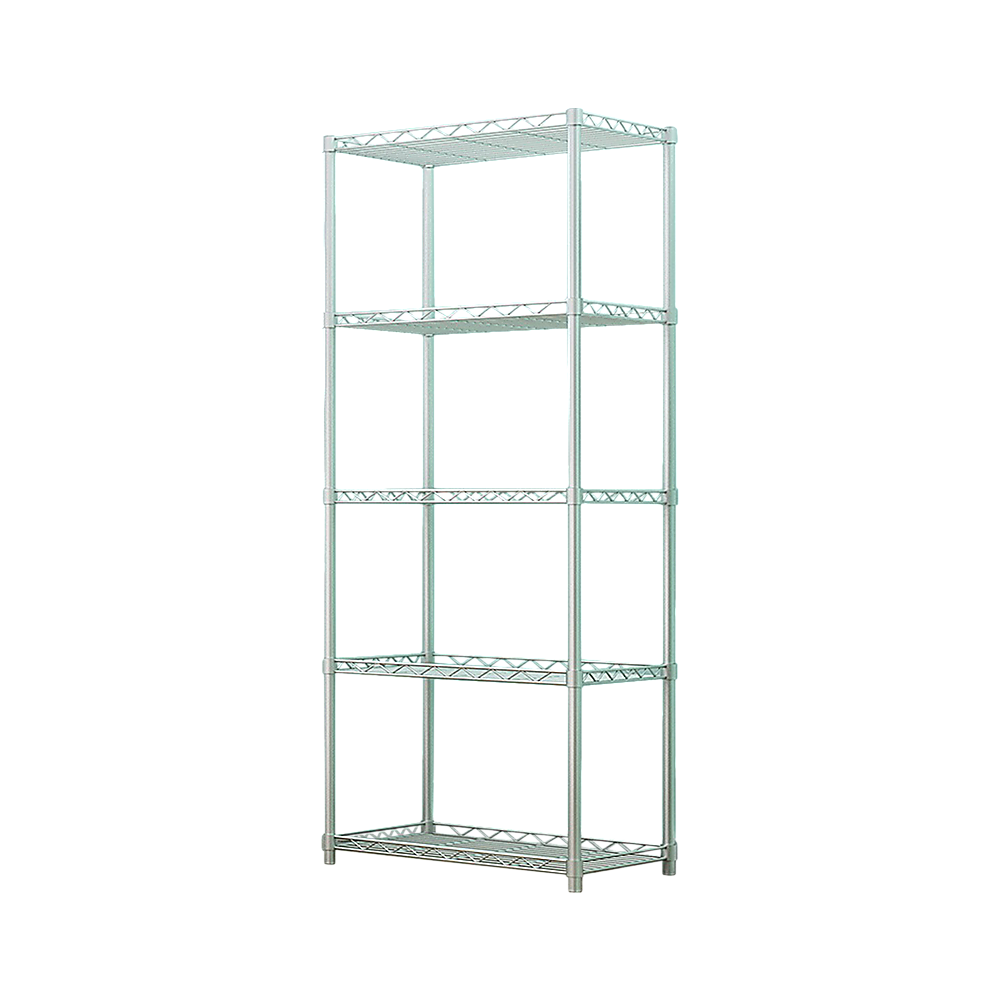 5 Tier Silver Metal Storage Rack Shelving Wire Shelf 5 Tier Silver Metal Storage Rack Shelving Wire Shelf
