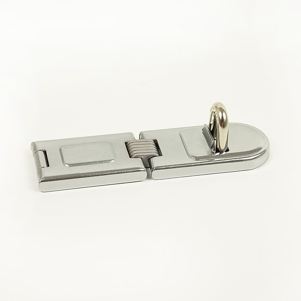 Security Lock Hardened Steel Fixed Staple Hasp 6-1/4 in. L Security Lock Hardened Steel Fixed Staple Hasp 6-1/4 in. L