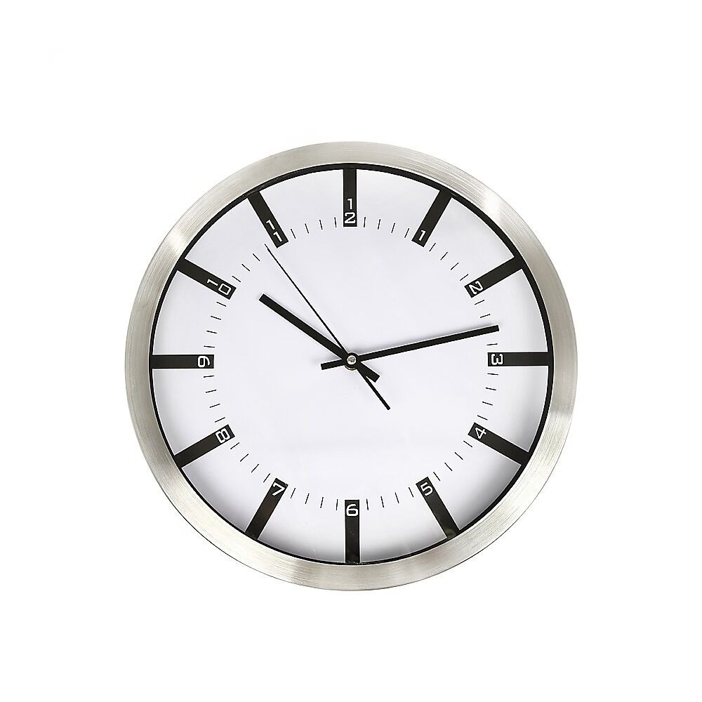 Modern Wall Clock Silent Non-Ticking Quartz Battery Operated Stainless Steel Modern Wall Clock Silent Non-Ticking Quartz Battery Operated Stainless Steel