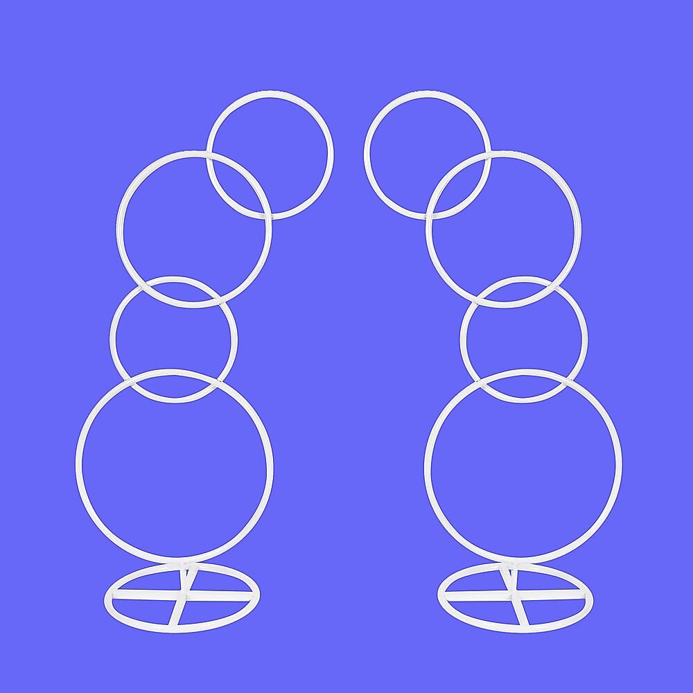 2pcs Round Wedding Arch Backdrop Rings Loops Flower Balloon Lawn Row Stand 2pcs Round Wedding Arch Backdrop Rings Loops Flower Balloon Lawn Row Stand