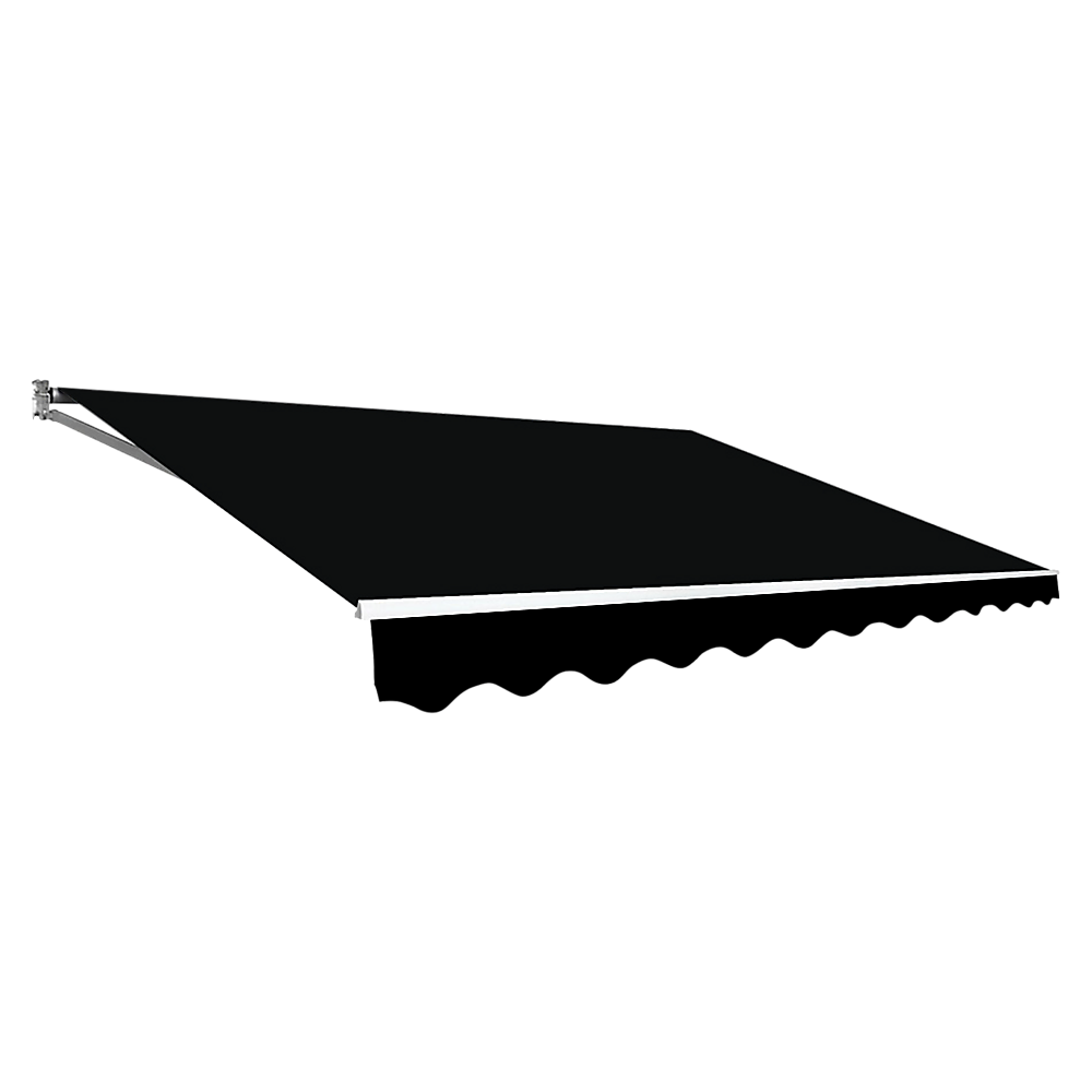 Outdoor Folding Arm Awning Retractable Sunshade Canopy Black 5.0m x 3.0m Outdoor Folding Arm Awning Retractable Sunshade Canopy Black 5.0m x 3.0m