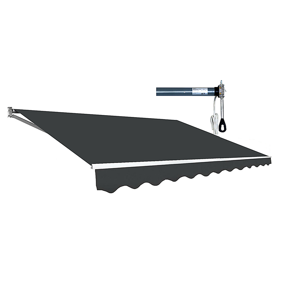 Motorised Outdoor Folding Arm Awning Retractable Sunshade Canopy Grey 3.0m x 2.5m Motorised Outdoor Folding Arm Awning Retractable Sunshade Canopy Grey 3.0m x 2.5m