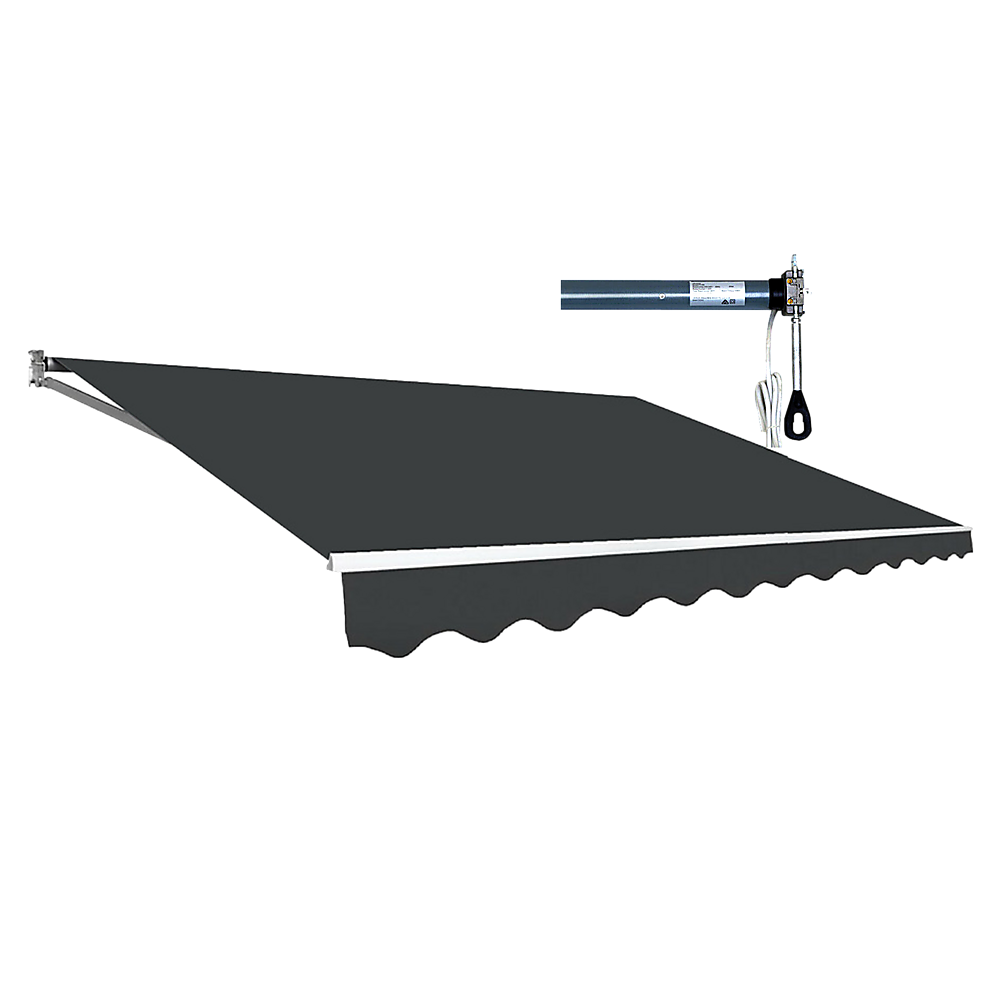 Motorised Outdoor Folding Arm Awning Retractable Sunshade Canopy Grey 4.0m x 2.5m Motorised Outdoor Folding Arm Awning Retractable Sunshade Canopy Grey 4.0m x 2.5m