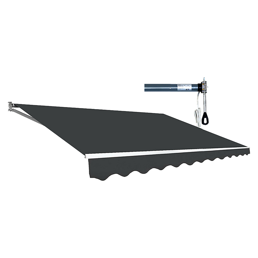 Motorised Outdoor Folding Arm Awning Retractable Sunshade Canopy Grey 4.0m x 3.0m Motorised Outdoor Folding Arm Awning Retractable Sunshade Canopy Grey 4.0m x 3.0m