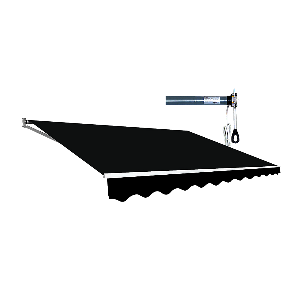 Motorised Outdoor Folding Arm Awning Retractable Sunshade Canopy Black 5.0m x 2.5m Motorised Outdoor Folding Arm Awning Retractable Sunshade Canopy Black 5.0m x 2.5m