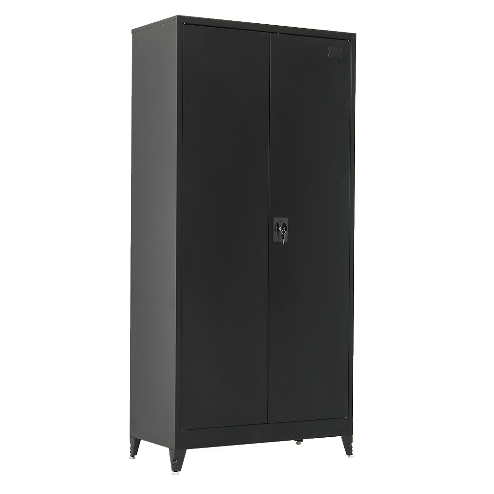 Two-Door Metal Cabinet Shelf Storage for Home Office Gym Two-Door Metal Cabinet Shelf Storage for Home Office Gym