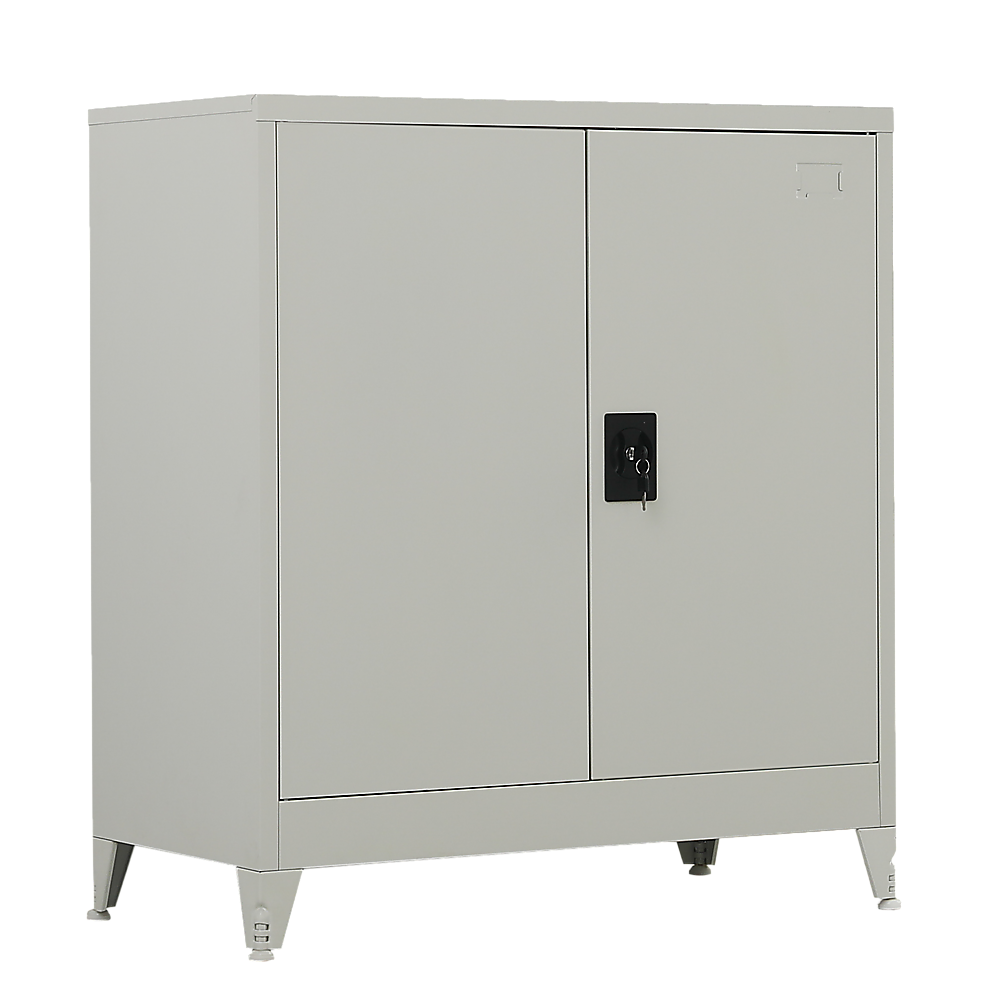 Two-Door Metal Short Cabinet Shelf Storage for Home Office Gym Two-Door Metal Short Cabinet Shelf Storage for Home Office Gym