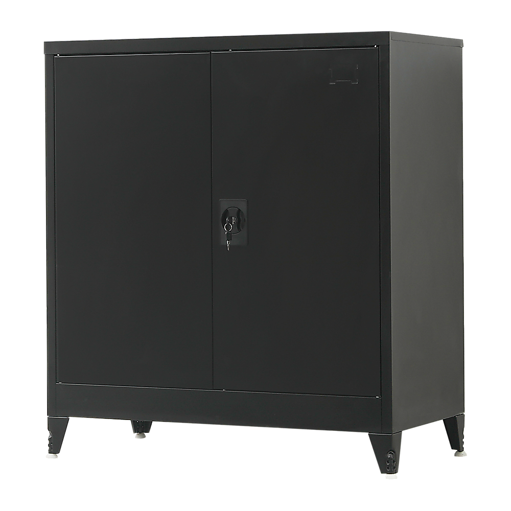 Two-Door Metal Short Cabinet Shelf Storage for Home Office Gym Two-Door Metal Short Cabinet Shelf Storage for Home Office Gym