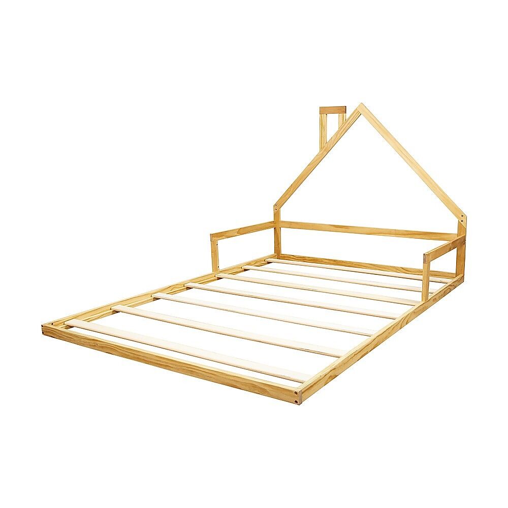 Pine Wood Floor Bed House Frame for Kids and Toddlers Pine Wood Floor Bed House Frame for Kids and Toddlers