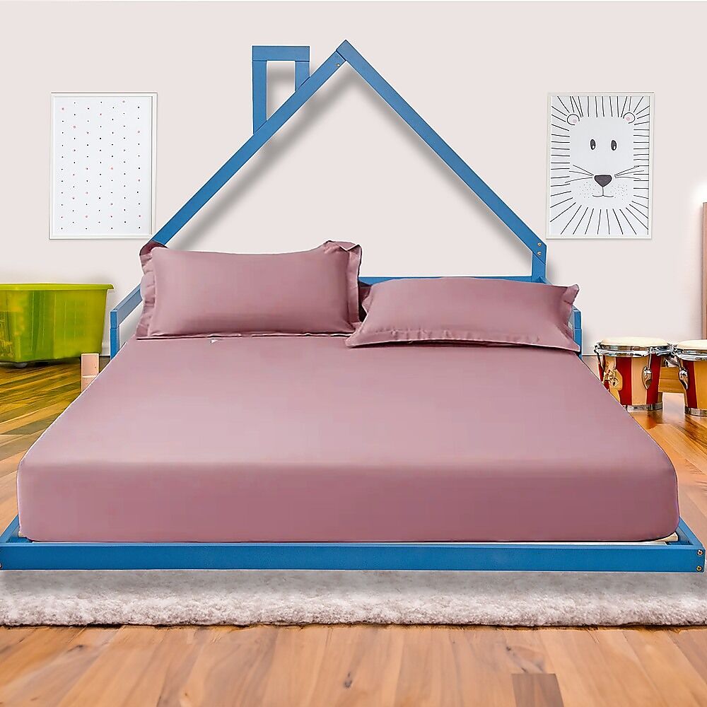Pine Wood Floor Bed House Frame for Kids and Toddlers Pine Wood Floor Bed House Frame for Kids and Toddlers