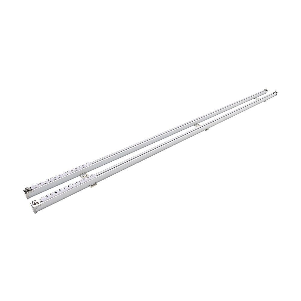 1.5m Double Curtain Tracks Aluminium Rail & Brackets For Both Curtain and Sheer with ceiling and wall accessories 1.5m Double Curtain Tracks Aluminium Rail & Brackets For Both Curtain and Sheer with ceiling and wall accessories