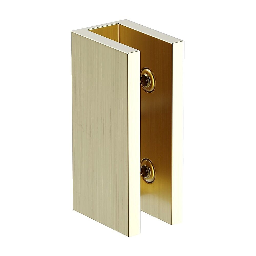 70cm Frameless Glass Bath Screen with Brackets - Gold 70cm Frameless Glass Bath Screen with Brackets - Gold