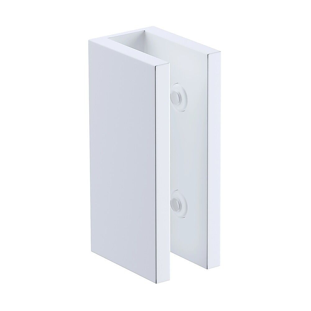 70cm Frameless Glass Bath Screen with Brackets - White 70cm Frameless Glass Bath Screen with Brackets - White