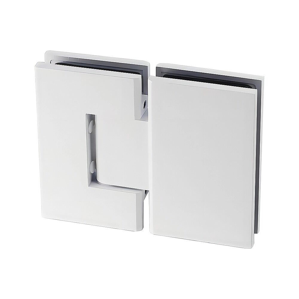 100cm Frameless Glass Bath Screen with Brass Brackets - White 100cm Frameless Glass Bath Screen with Brass Brackets - White