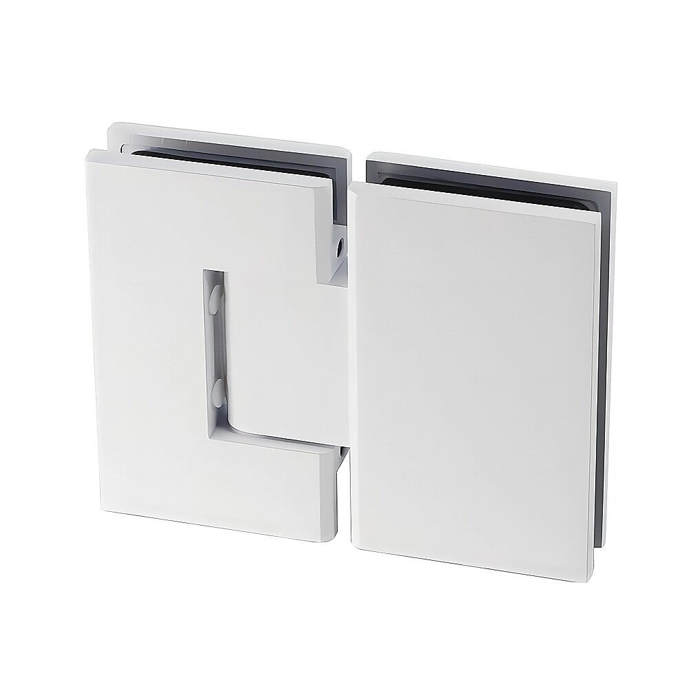 100cm Frameless Glass Bath Screen with Brass Brackets - White 100cm Frameless Glass Bath Screen with Brass Brackets - White