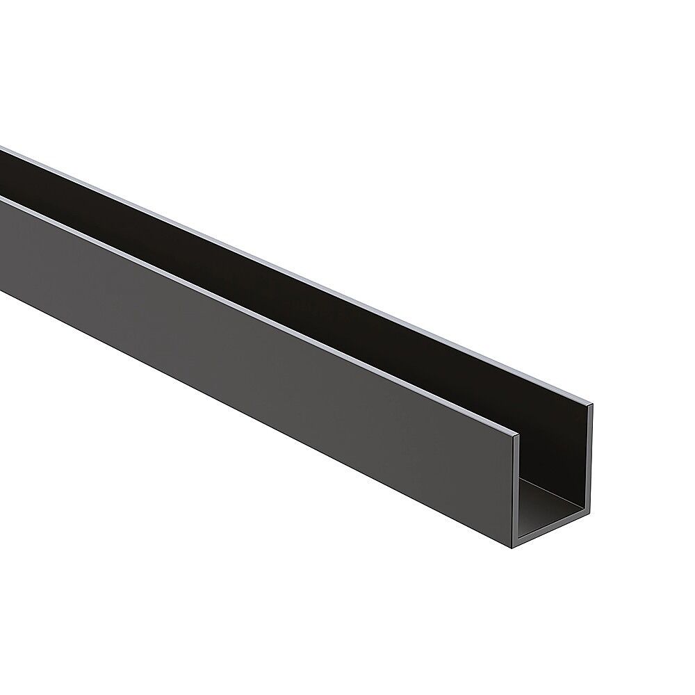 100cm Frameless Glass Bath Screen with Channel and Brass Hinges - Black 100cm Frameless Glass Bath Screen with Channel and Brass Hinges - Black