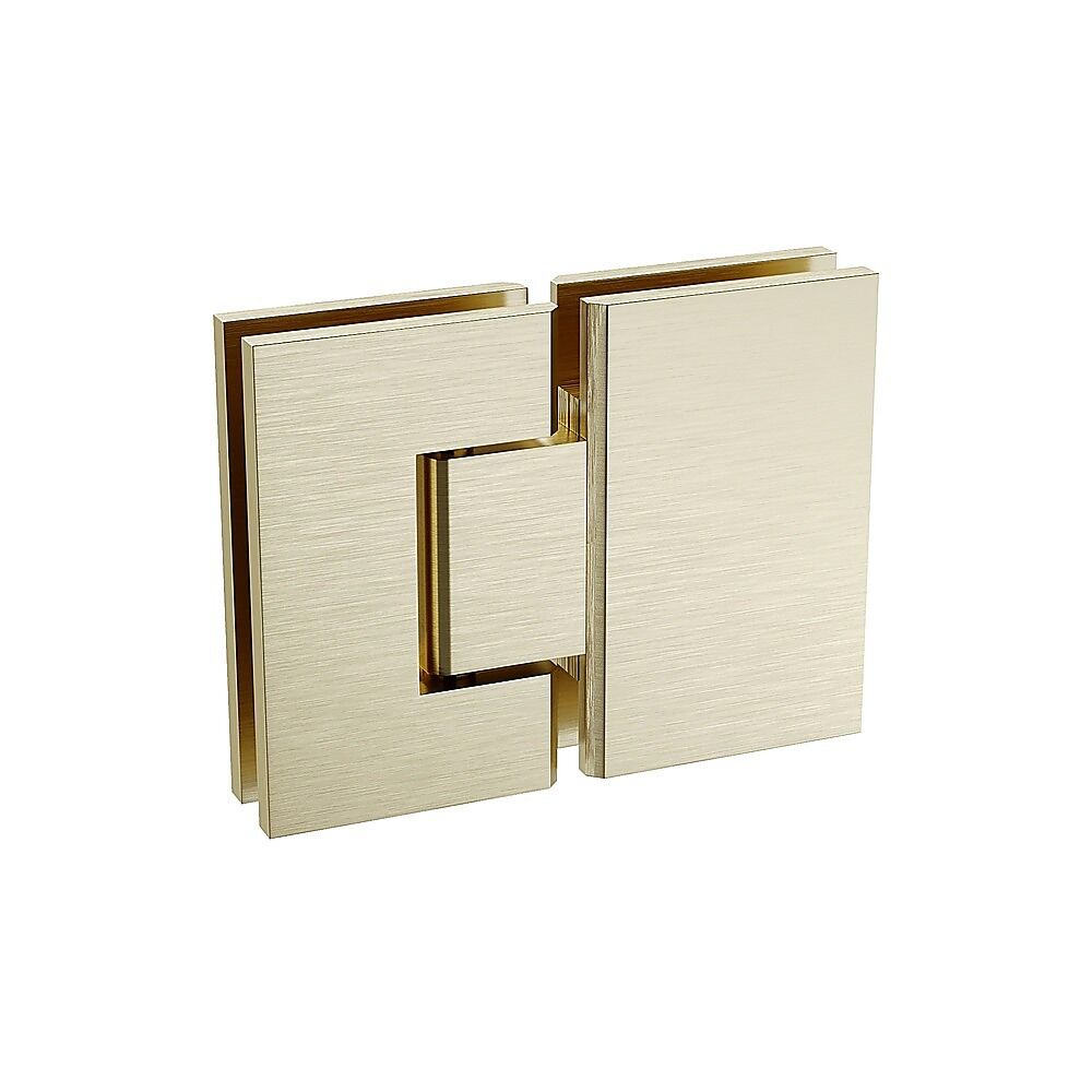 100cm Frameless Glass Bath Screen with Channel and Brass Hinges - Gold 100cm Frameless Glass Bath Screen with Channel and Brass Hinges - Gold