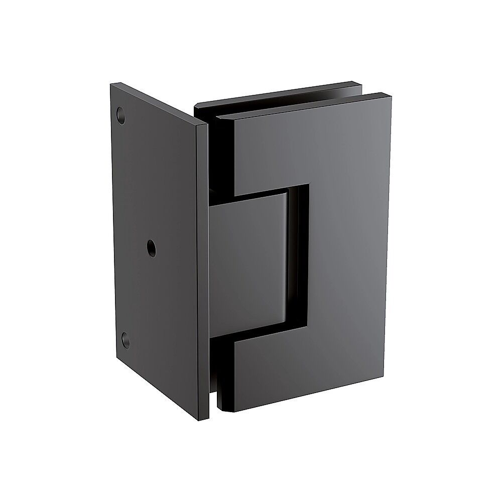 70cm Frameless Swing Bath Panel with Black Hardware 70cm Frameless Swing Bath Panel with Black Hardware