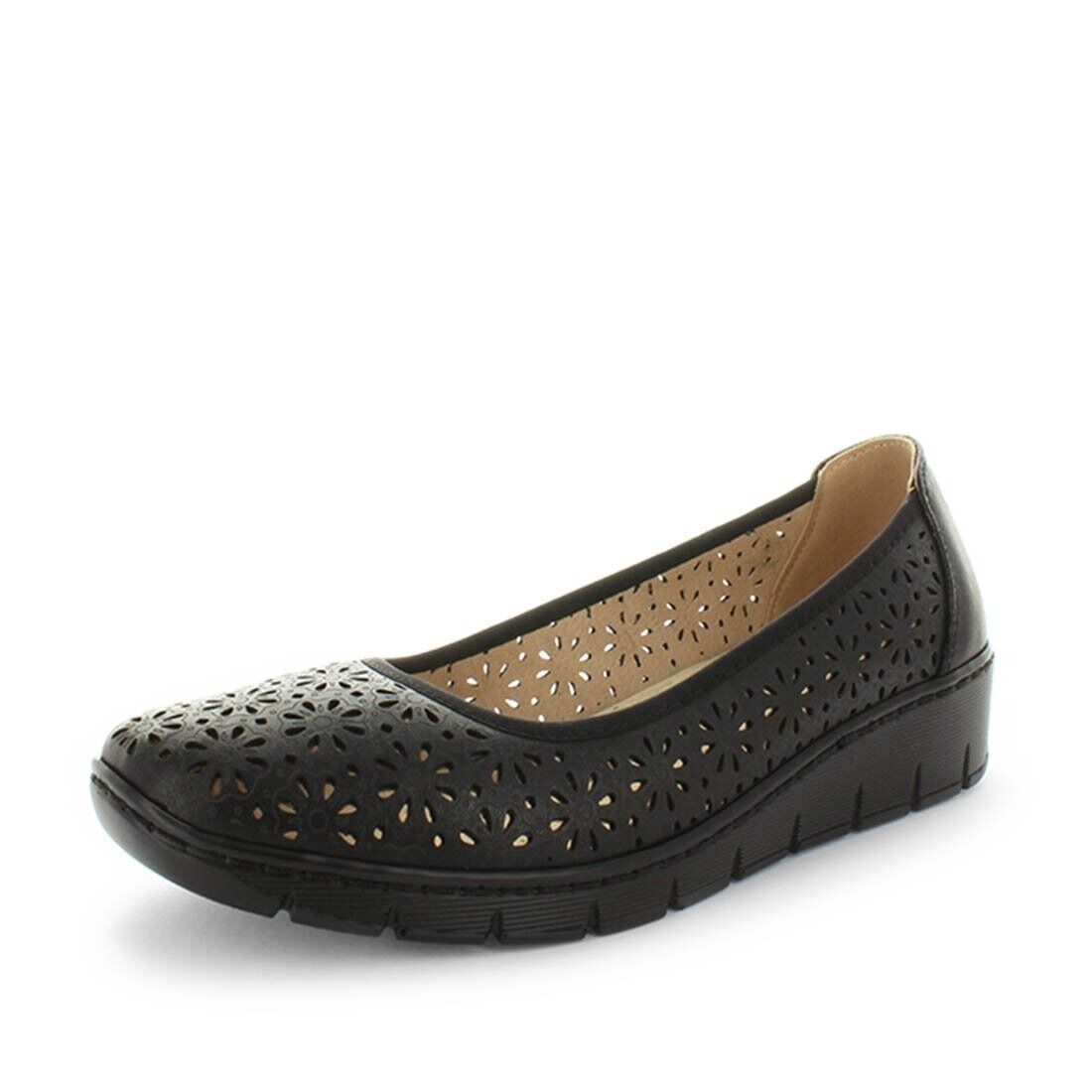 AEROCUSHION Women's MARLON Wedges Black Shoe 7US AEROCUSHION Women's MARLON Wedges Black Shoe 7US