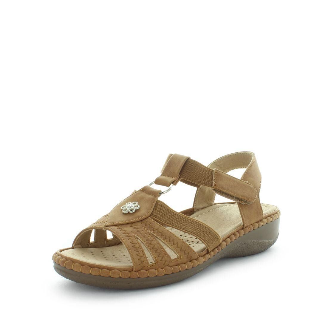 AEROCUSHION Women's MINARA Sandals Tan Shoe 8US AEROCUSHION Women's MINARA Sandals Tan Shoe 8US