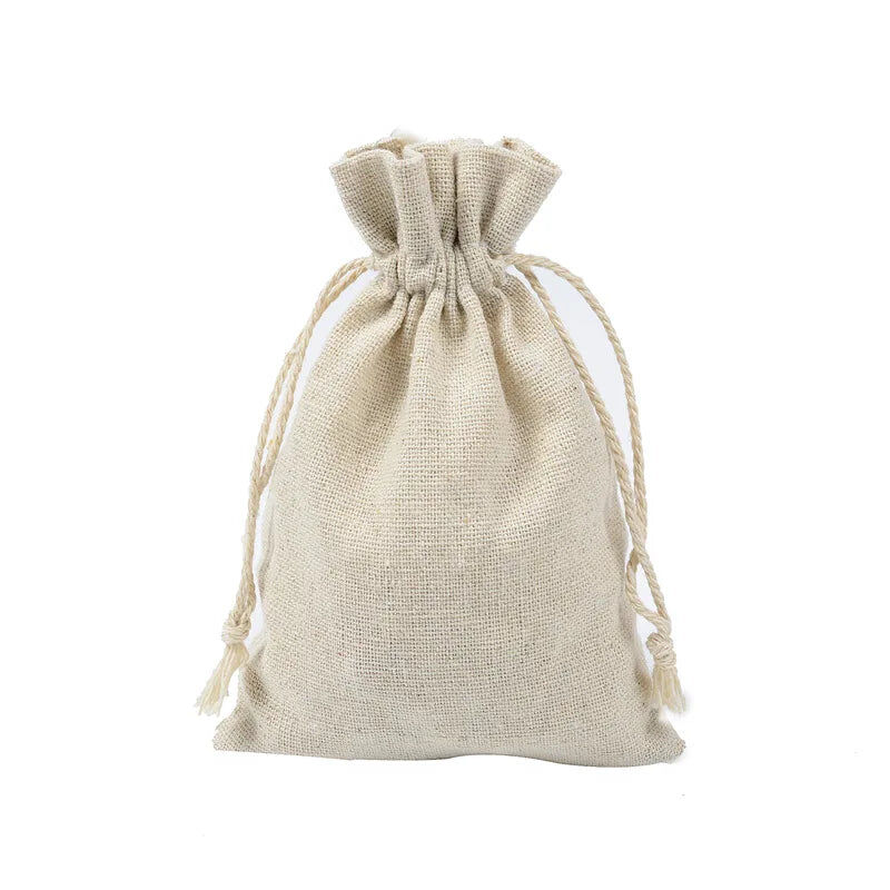 10-Piece Cotton Linen Drawstring Gift Bags 10-Piece Cotton Linen Drawstring Gift Bags