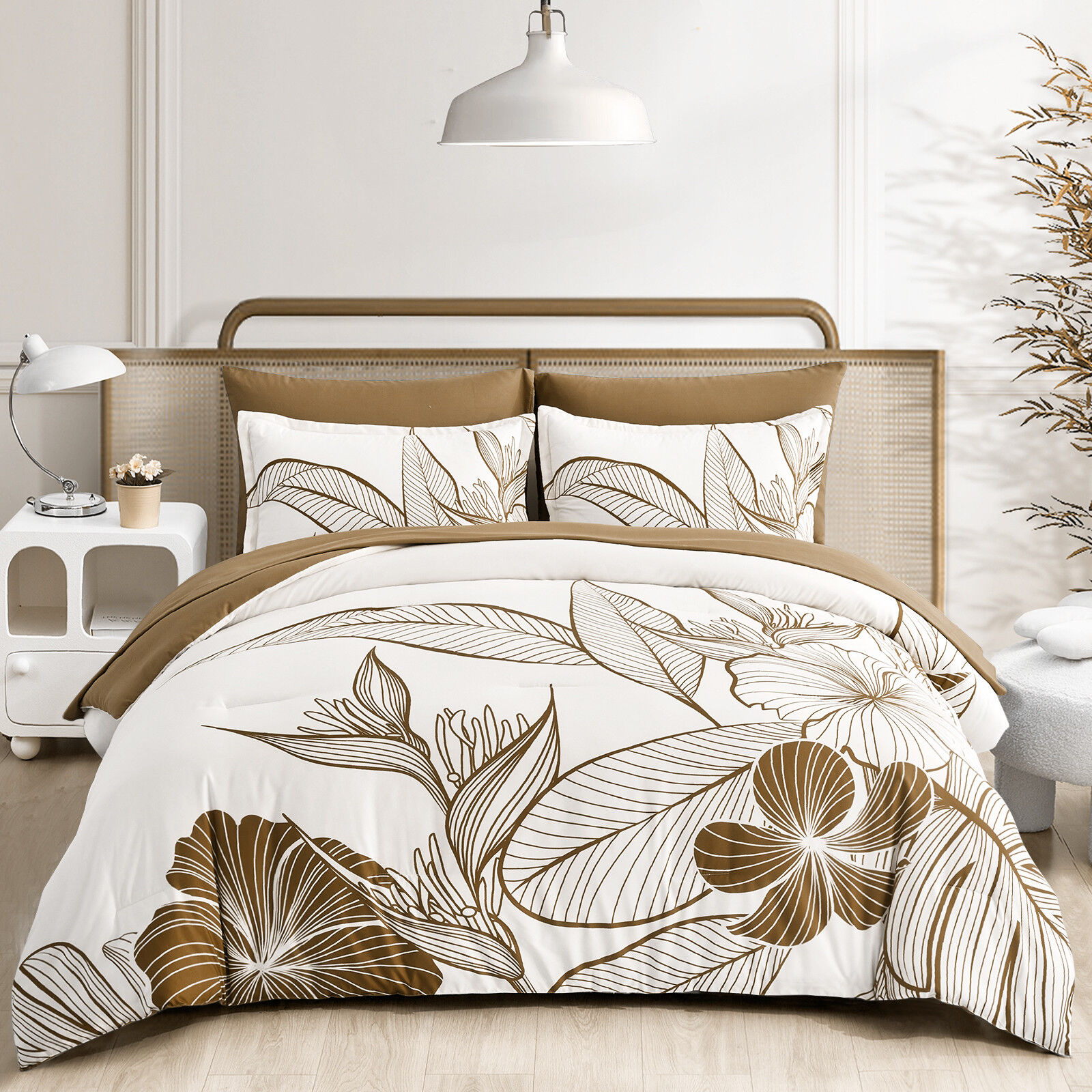 SOFT Floral Comforter Set, King Size, Plush Winter Bedding with Pillowcases SOFT Floral Comforter Set, King Size, Plush Winter Bedding with Pillowcases