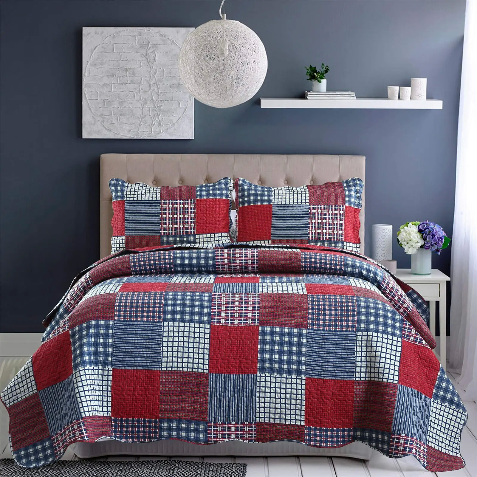 Finesse Quilted Bedspread and Pillowcases Set: Transform Your Sleep Experience - Queen size Finesse Quilted Bedspread and Pillowcases Set: Transform Your Sleep Experience - Queen size