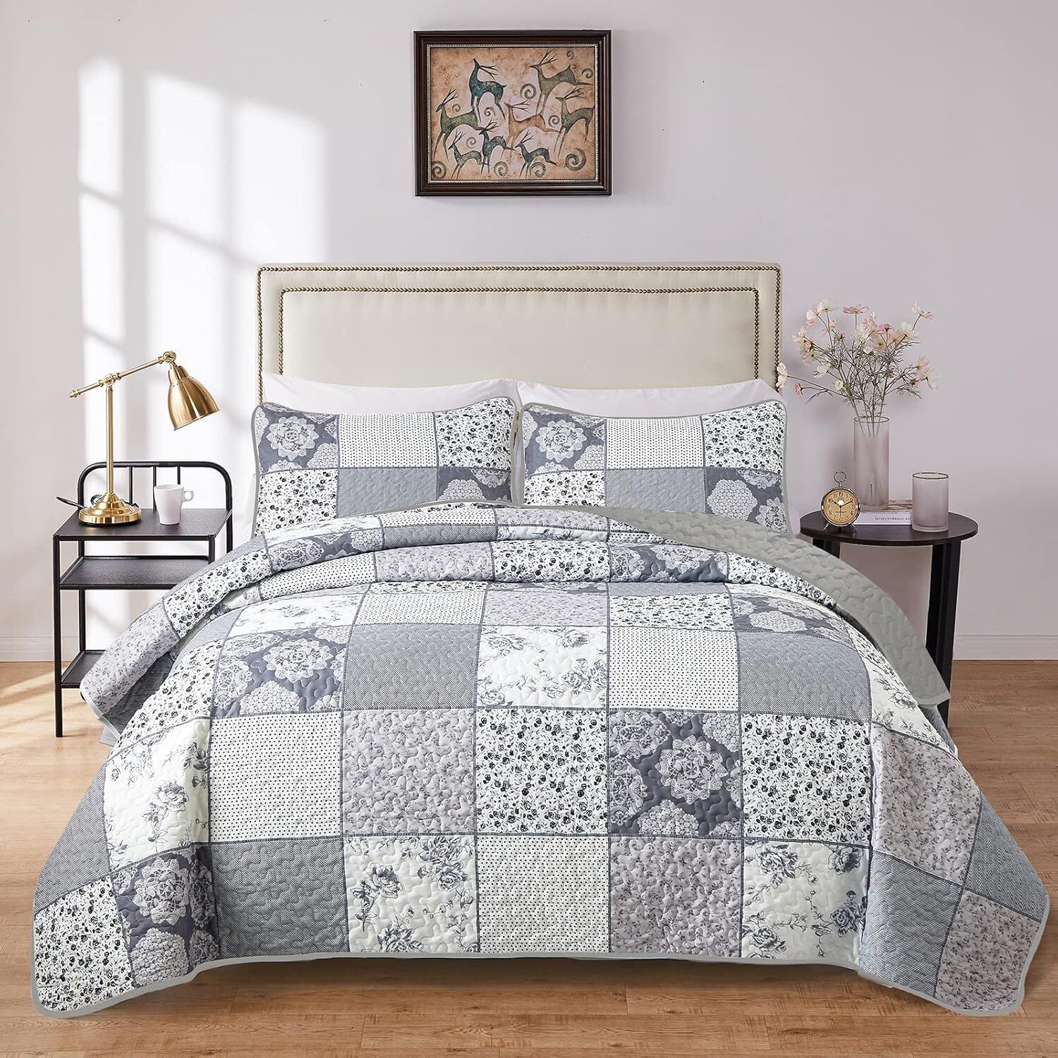 Nurturing Quilted Coverlet and Pillowcases Set: Perfect for Restful Sleep - Queen size Nurturing Quilted Coverlet and Pillowcases Set: Perfect for Restful Sleep - Queen size