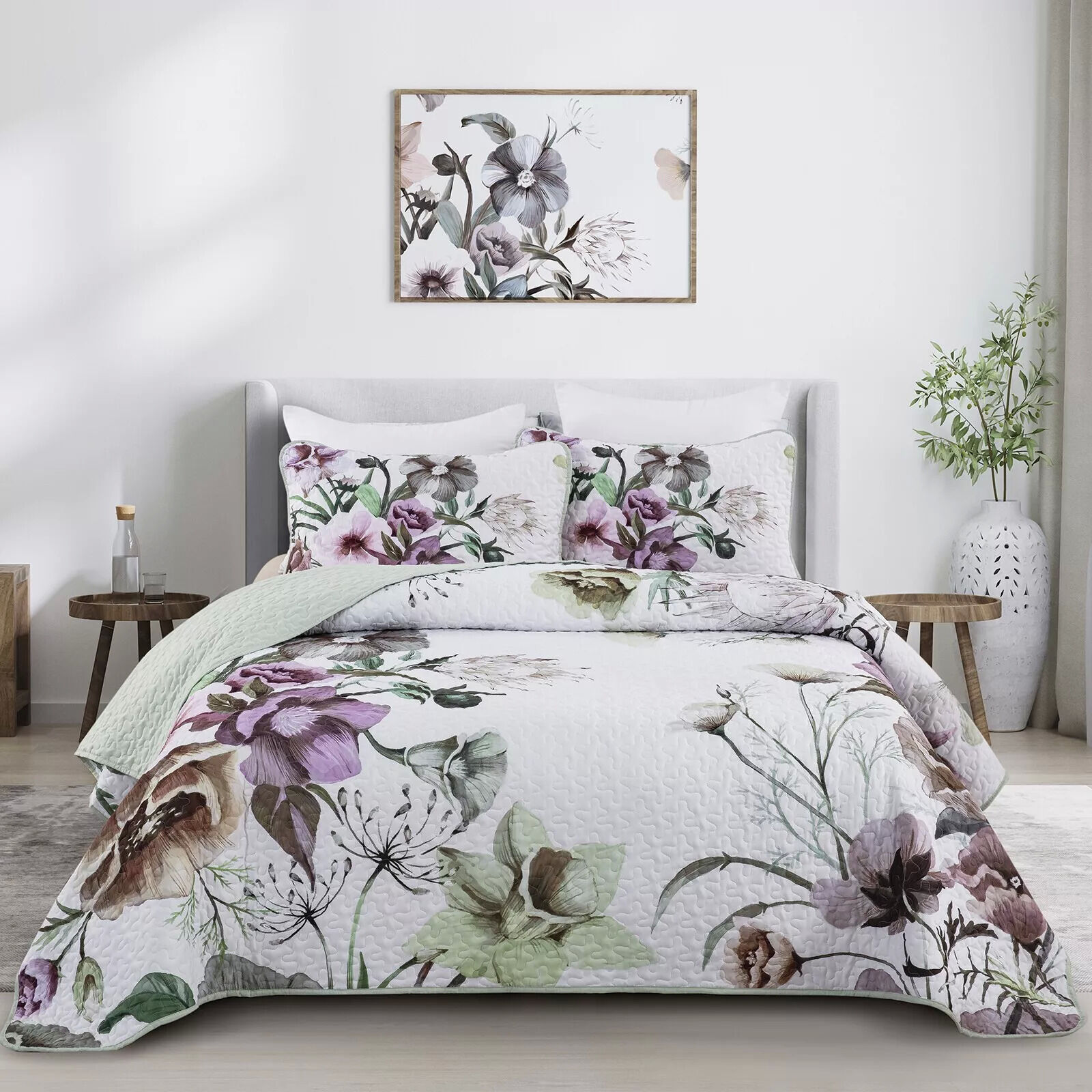 Deluxe Quilted Bedspread and Pillowcases Set: Infuse Your Bedroom with Style - Queen size Deluxe Quilted Bedspread and Pillowcases Set: Infuse Your Bedroom with Style - Queen size