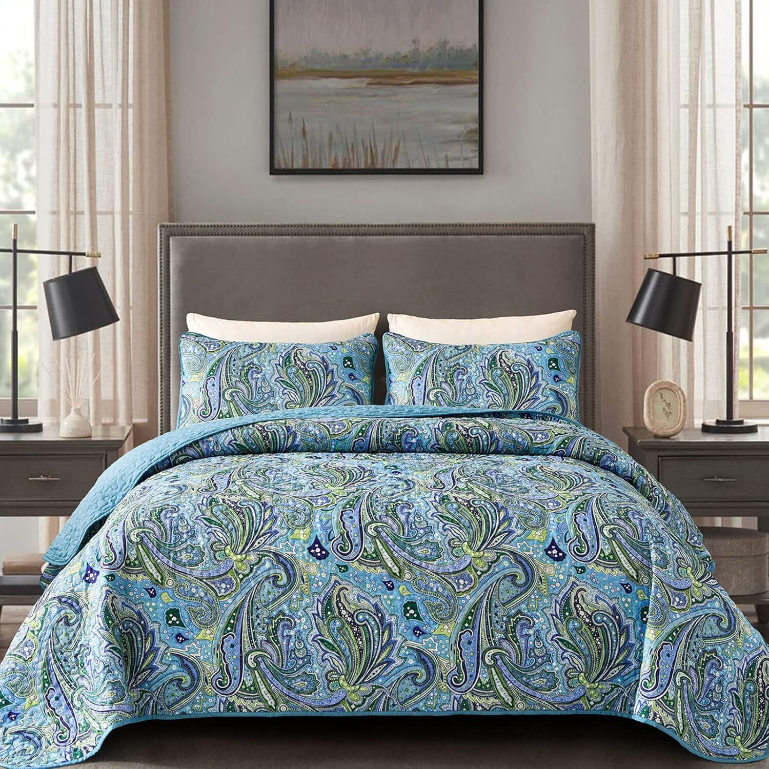 Richly Textured Quilted Coverlet and Pillowcases Set: Embrace the Comfort - Queen size Richly Textured Quilted Coverlet and Pillowcases Set: Embrace the Comfort - Queen size