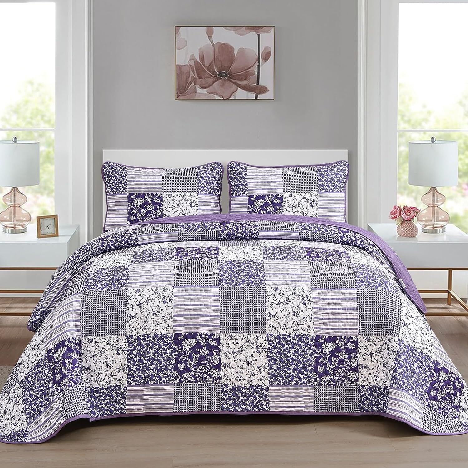 Harmonious Quilted bedspread and pillowcovers set: Perfect Balance of Style - Queen size Harmonious Quilted bedspread and pillowcovers set: Perfect Balance of Style - Queen size
