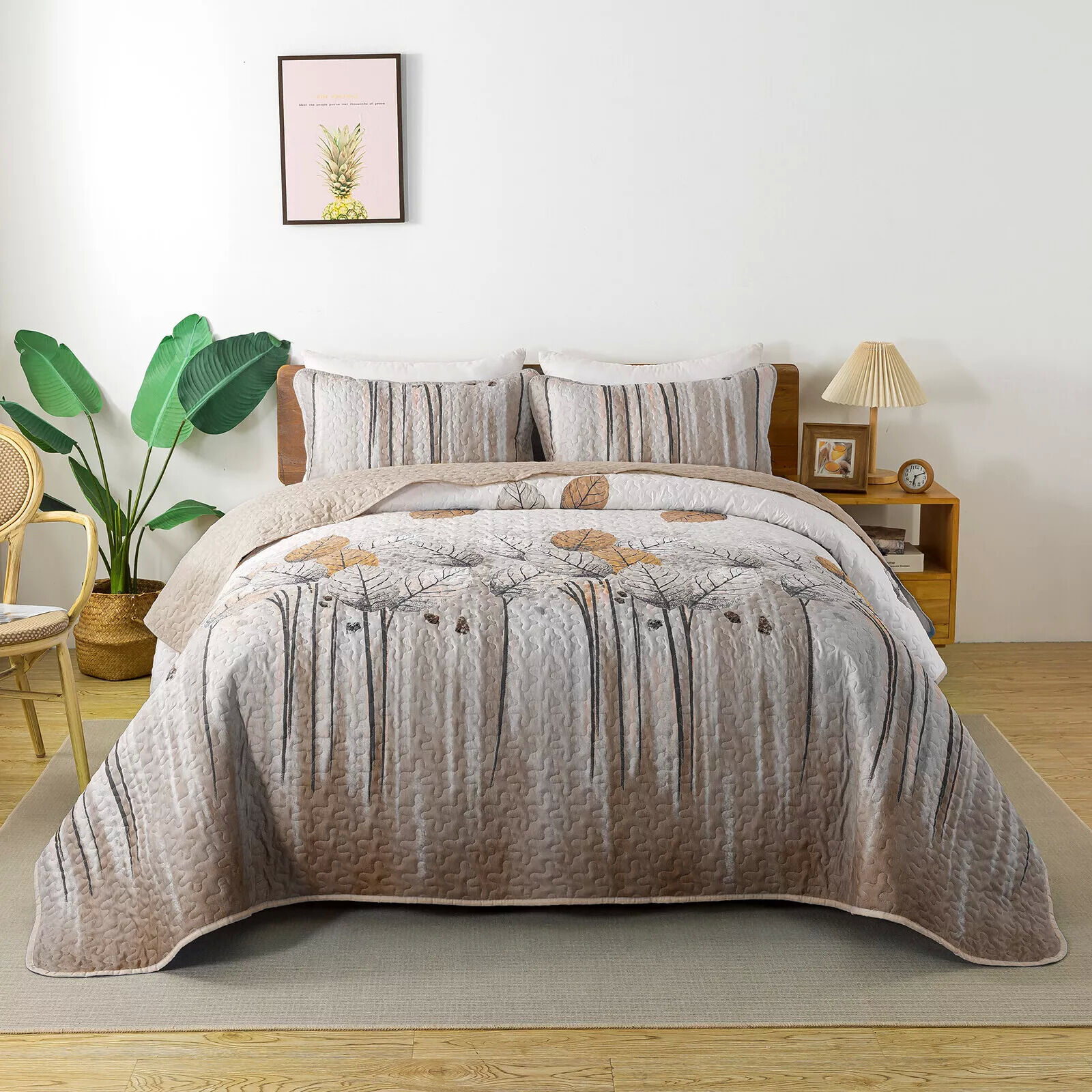 Kaleidoscope Quilted bedspread and pillowcovers set: Vibrant and Fun - Queen size Kaleidoscope Quilted bedspread and pillowcovers set: Vibrant and Fun - Queen size
