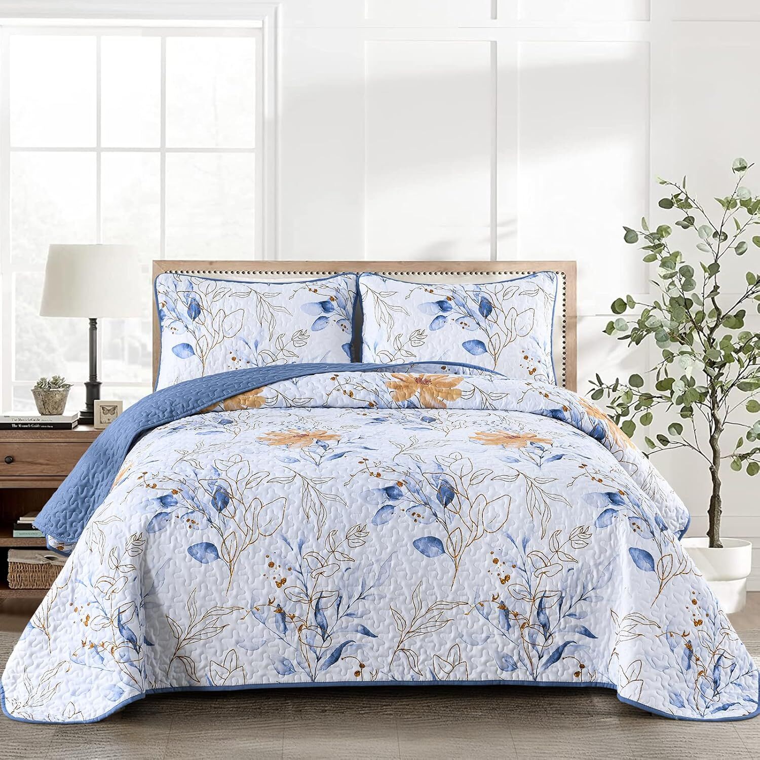 Quietude Quilted coverlet and pillowcovers set: Perfect for Relaxation - Queen size Quietude Quilted coverlet and pillowcovers set: Perfect for Relaxation - Queen size