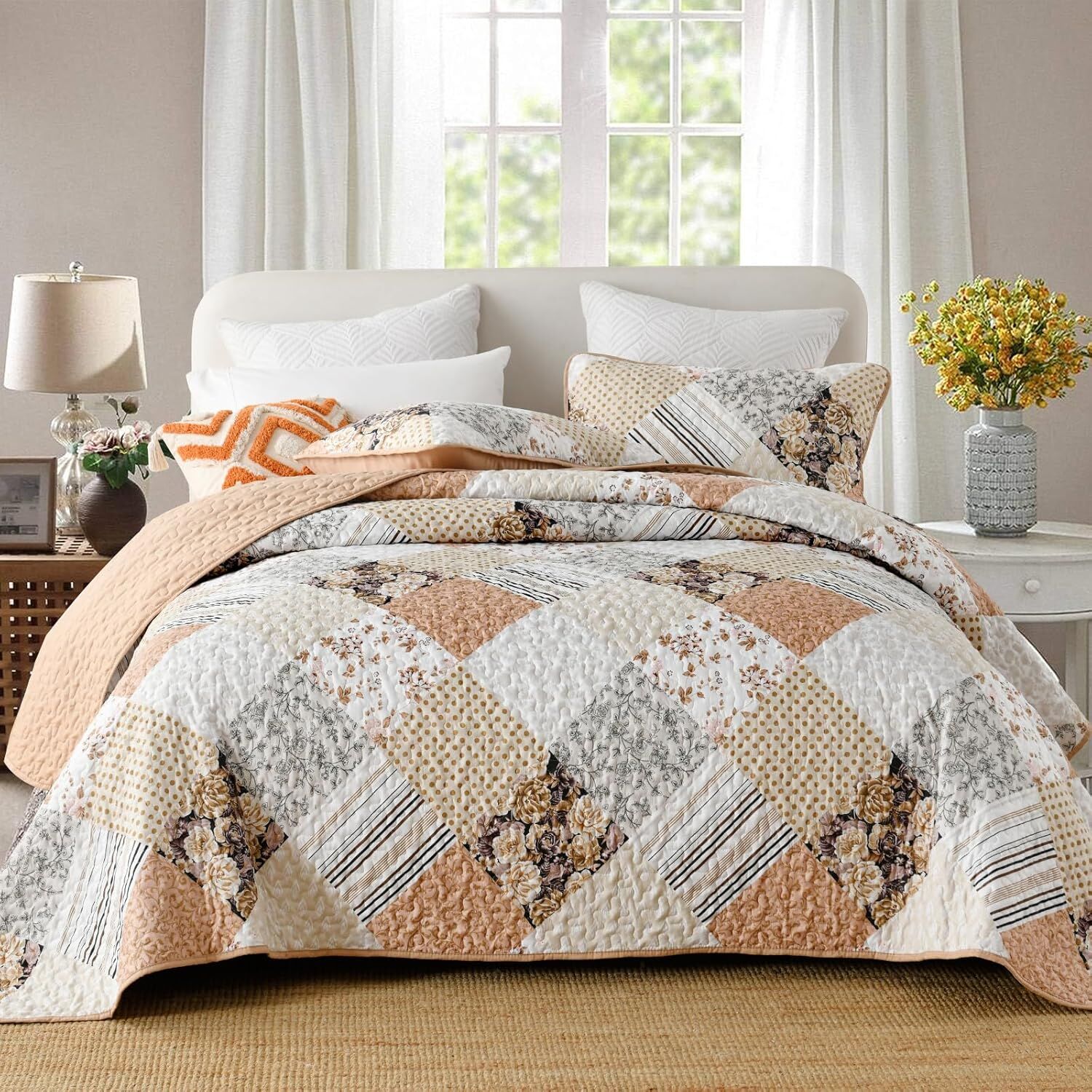 Transcendent Quilted bedspread and pillowcovers set: Elevated Comfort - Queen size Transcendent Quilted bedspread and pillowcovers set: Elevated Comfort - Queen size