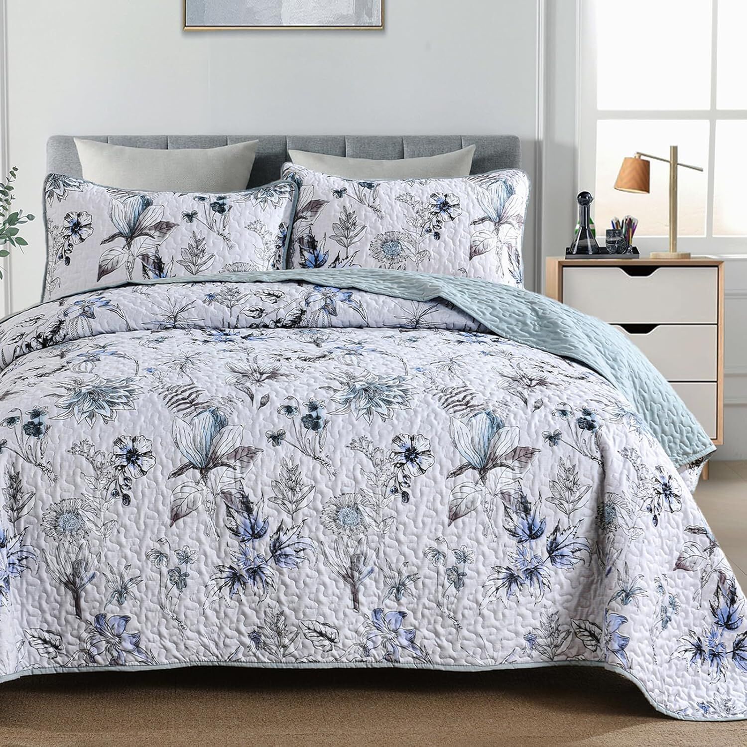 Yearning Quilted coverlet and pillowcovers set: For a Better Night's Sleep - Queen size Yearning Quilted coverlet and pillowcovers set: For a Better Night's Sleep - Queen size