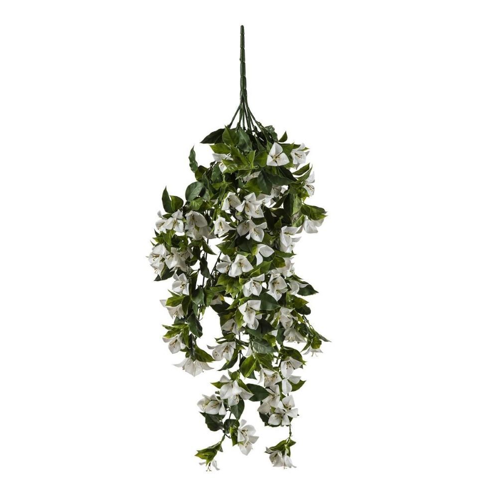Hanging White Artificial Bougainvillea Plant UV Resistant 90cm Hanging White Artificial Bougainvillea Plant UV Resistant 90cm