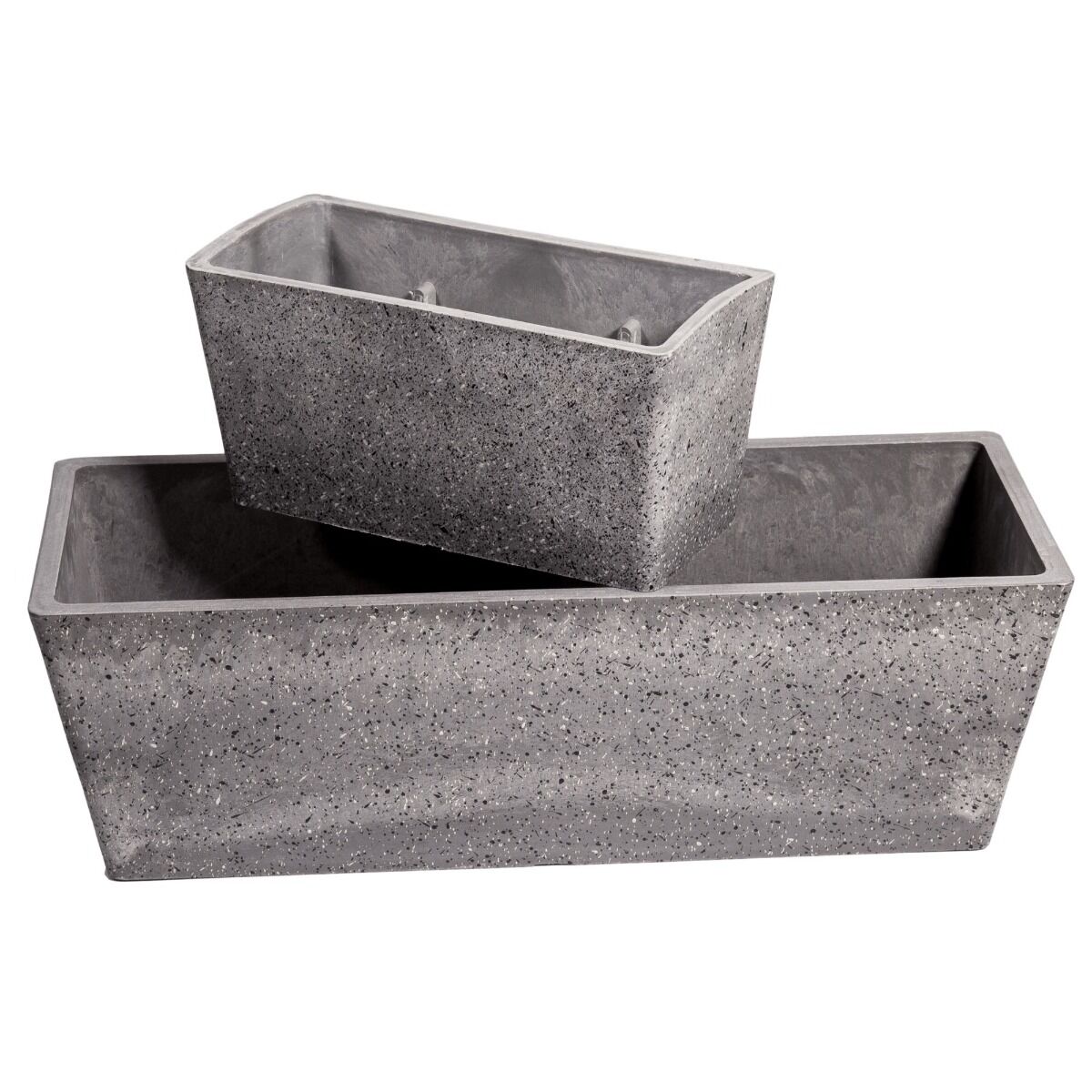 Imitation Stone Grey White Stone Rectangle Planter 50cm Imitation Stone Grey White Stone Rectangle Planter 50cm