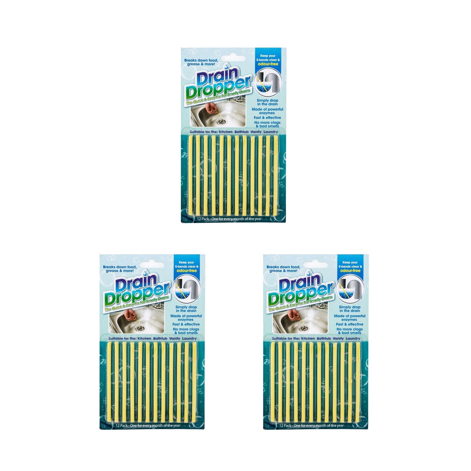 36 pcs Drain Dropper Stick 36 pcs Drain Dropper Stick