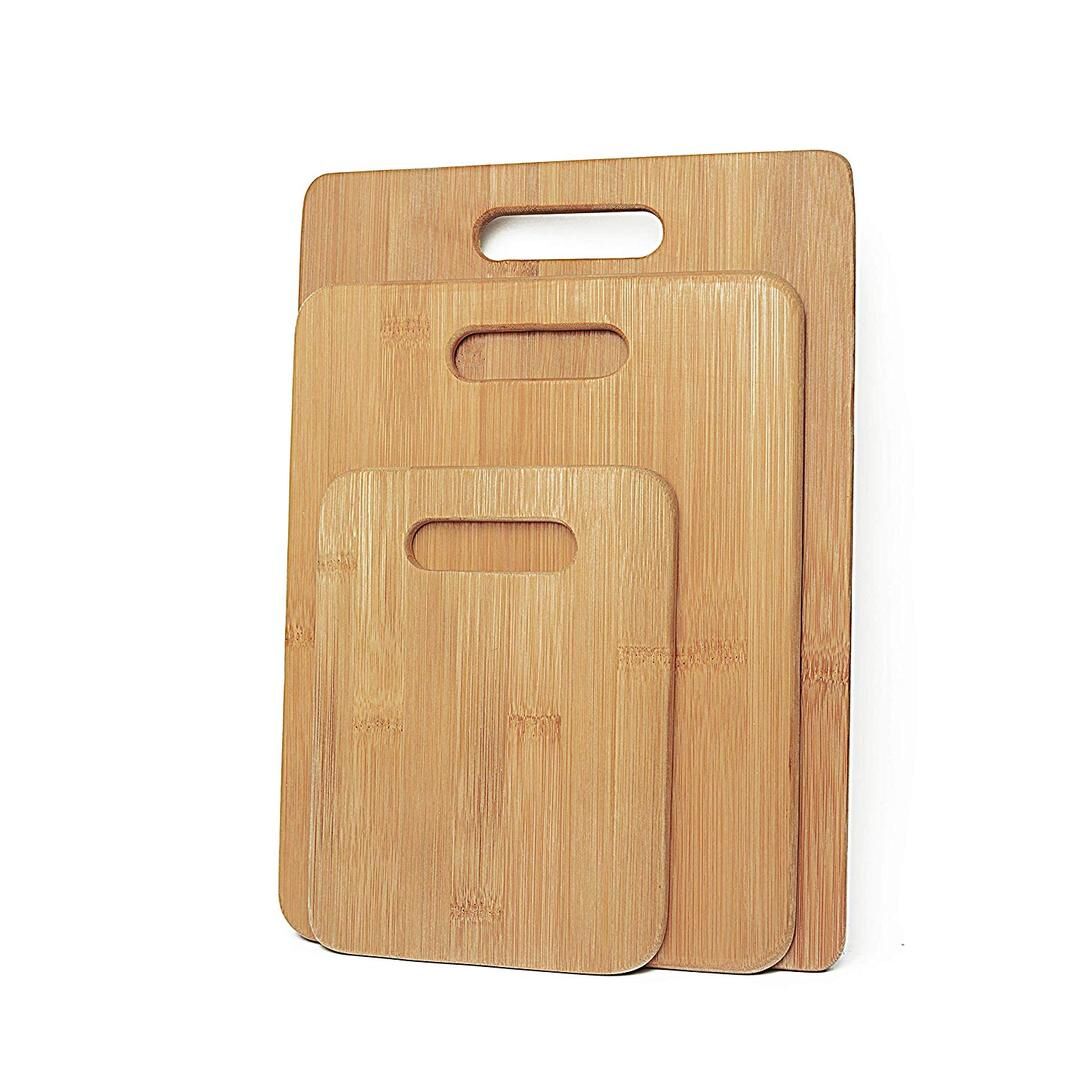 3 Pack Bamboo Cheese Cutting & Serving Chopping Board Set 3 Pack Bamboo Cheese Cutting & Serving Chopping Board Set
