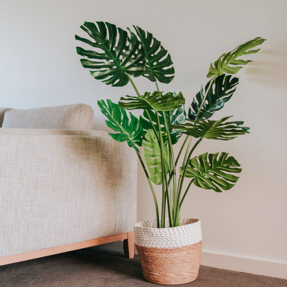 120cm Faux Artificial Home Decor Potted Monstera Plant 120cm Faux Artificial Home Decor Potted Monstera Plant
