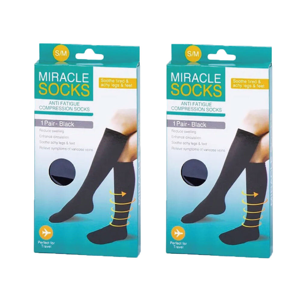 2x Miracle Compression Socks - Large/XL 2x Miracle Compression Socks - Large/XL