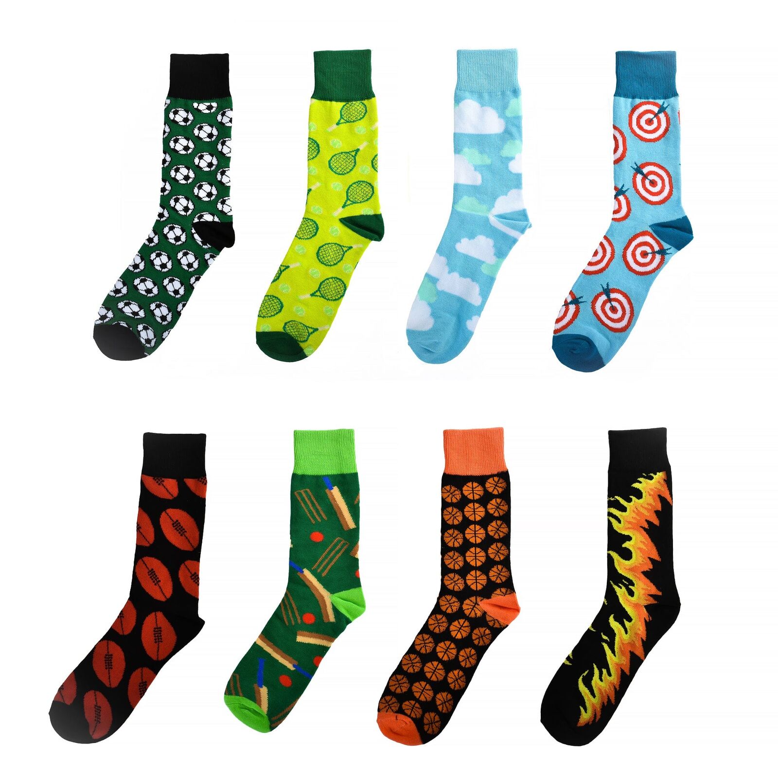 8 Pairs Fashion Novelty Funny Socks one Size 5-13 Men Socks Women Socks #4 8 Pairs Fashion Novelty Funny Socks one Size 5-13 Men Socks Women Socks #4