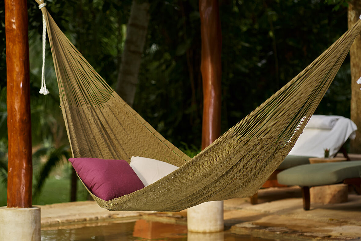 Outdoor undercover cotton Mayan Legacy hammock King size Cedar Outdoor undercover cotton Mayan Legacy hammock King size Cedar